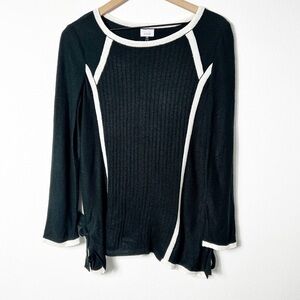 MING BLACK IVORY LONG SLEEVE WOMEN XS BRAND NEW